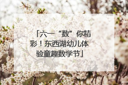 六一“数”你精彩！东西湖幼儿体验童趣数学节